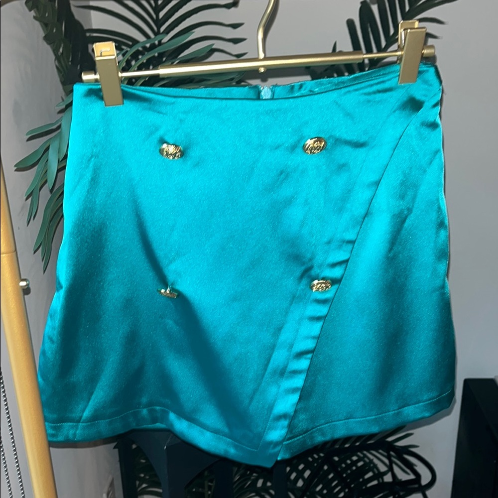 ASOS Blue Embellished Wrap Skorts